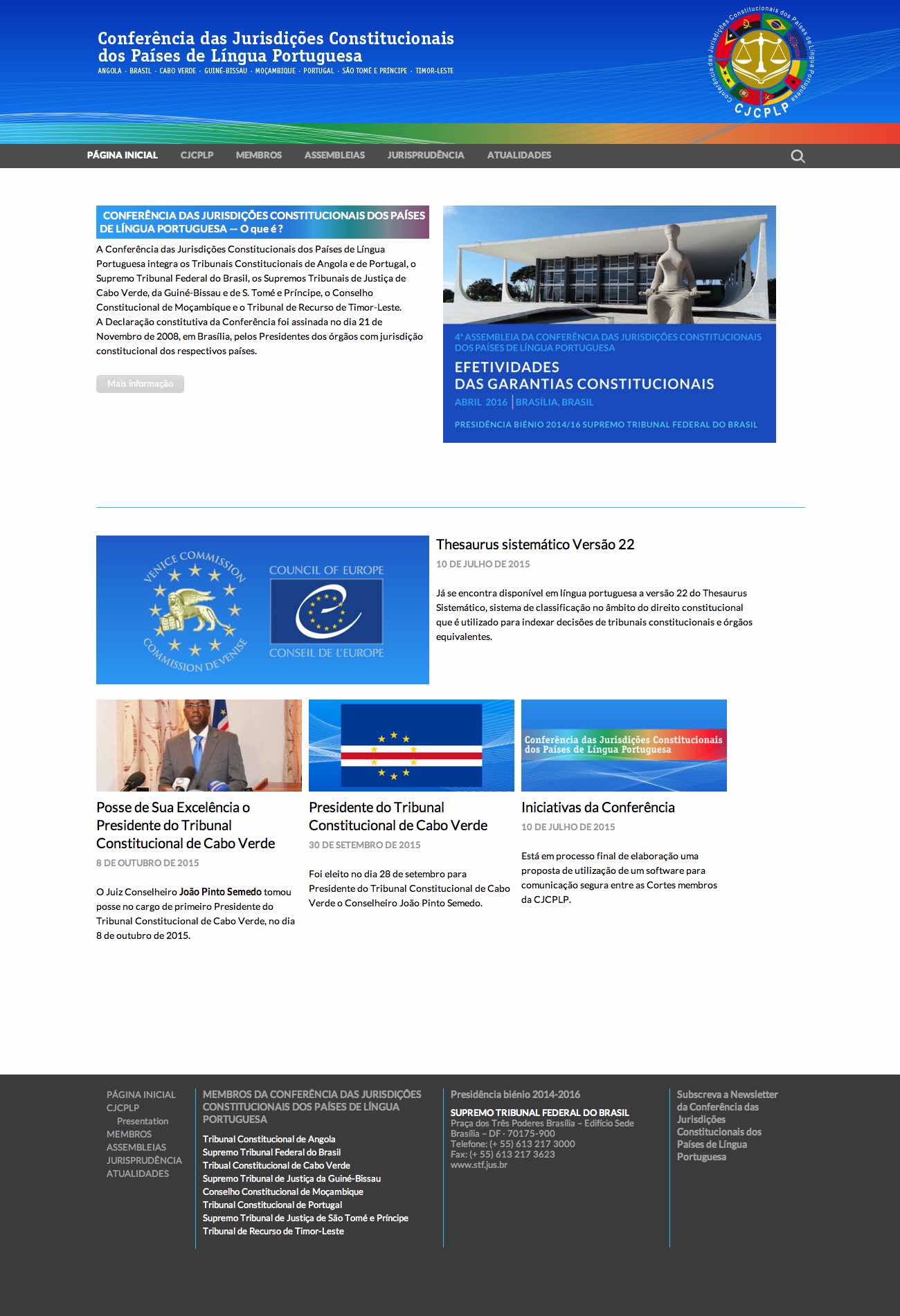 Sítio da CJCPLP na Internet 